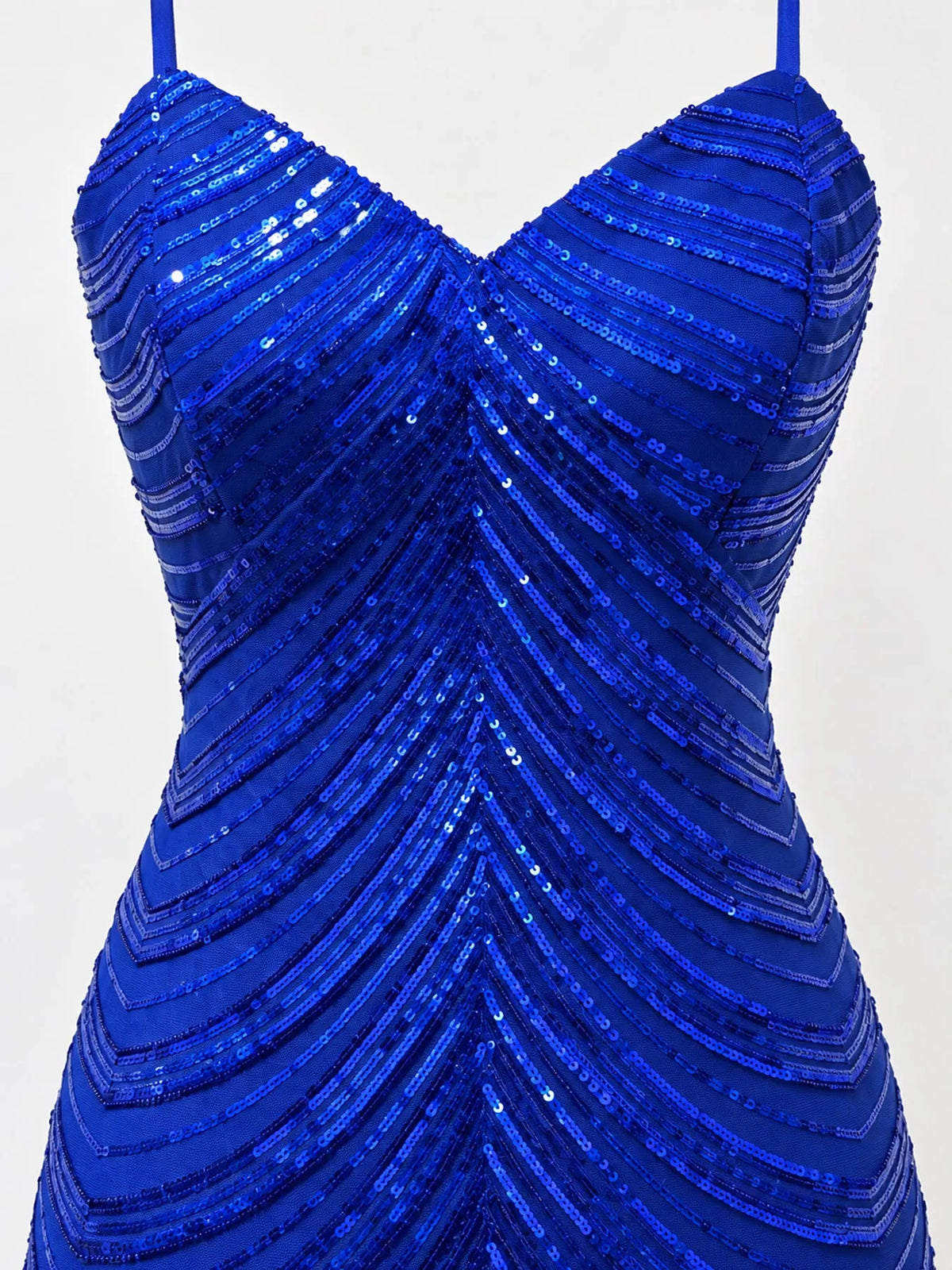 Sequin V-Neck Backless Bodycon Mini Cami Dress