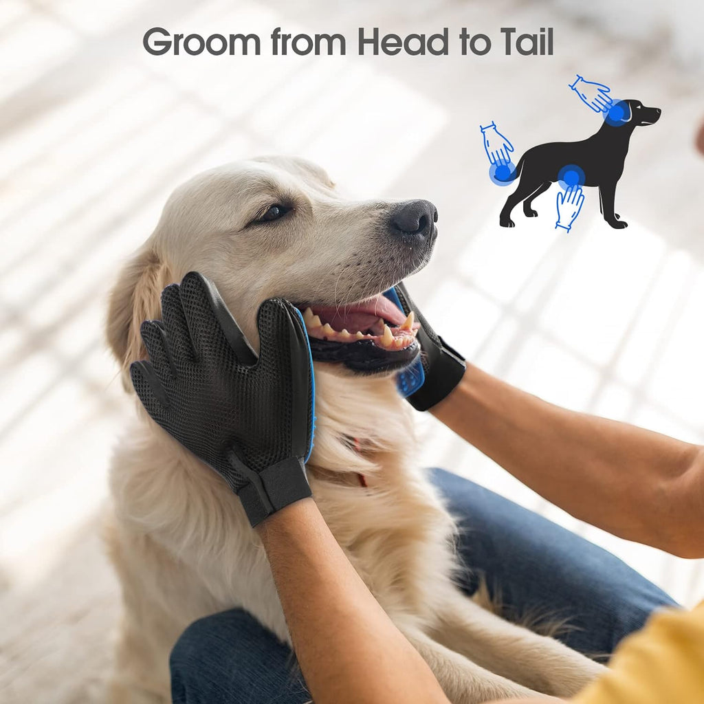 Pet Grooming Gloves — Gentle Hair Remover for Dogs & Cats — Prime Trend Market