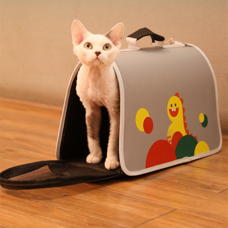 Luxury Pet Carrier Bag – Cute Foldable Cat & Small Dog Shoulder Bag — Prime Trend Market