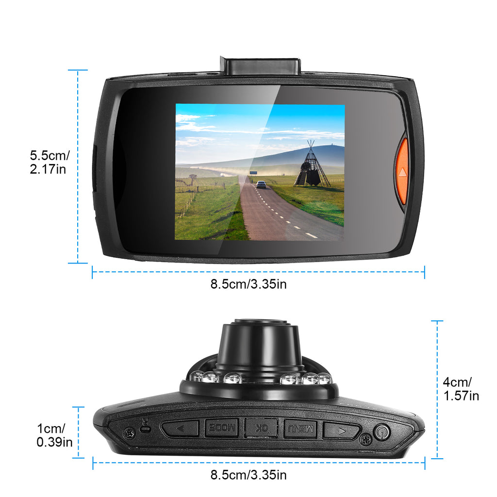 1080P Dash Cam with Night Vision, Loop Recording & 90° Wide Angle – 2.2" LCD Screen — Prime Trend Market