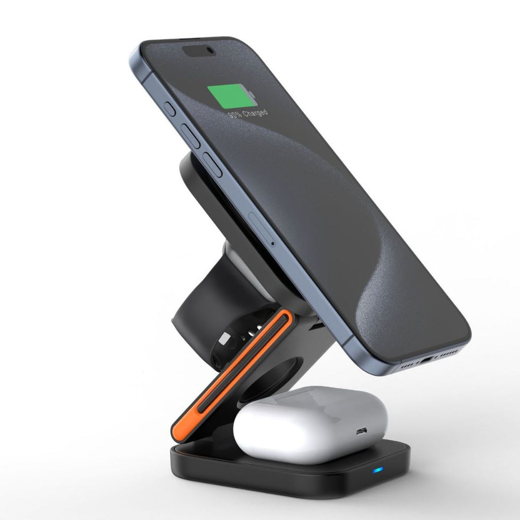 Folding 3-in-1 Wireless Charger Bracket — PD18W Fast Charging — Prime Trend Market