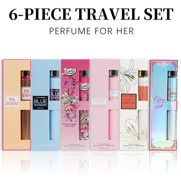 6pcs Women's Eau de Parfum Travel Set — 6 Unique Holiday Scents | Long-Lasting Fragrance | 1.18 fl oz Each — Prime Trend Market