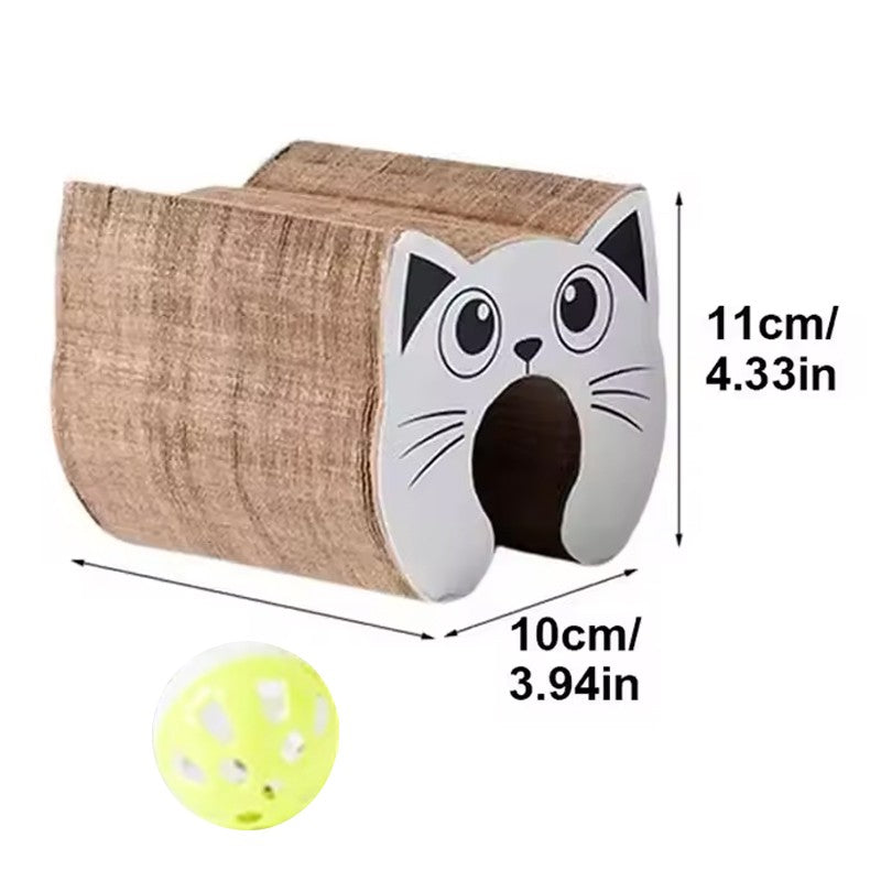 PawKurl Accordion Cat Scratcher Toy – 3-in-1 Honeycomb Scratcher, Bell Ball Track & Cat Bed — Prime Trend Market