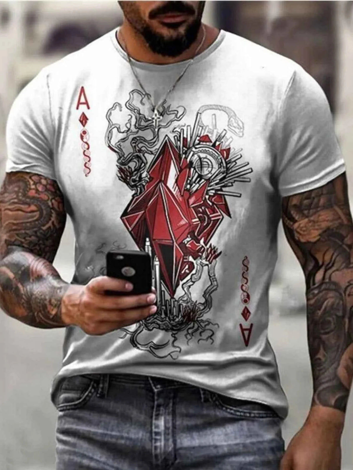 Men’s Graphic Round-Neck T-Shirt