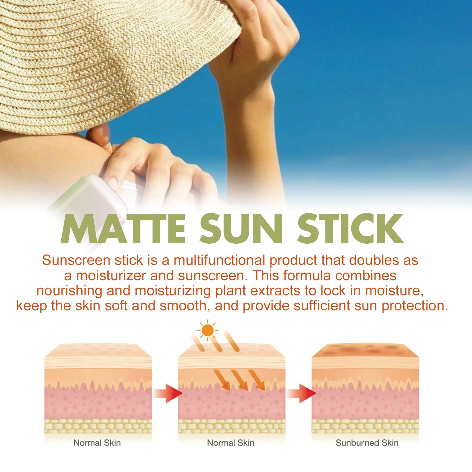 Jaysui Matte UV Protective Stick — SPF Sun Protection, Moisturizing & Skin Brightening — Prime Trend Market