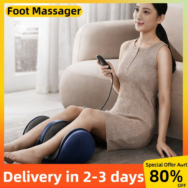 Luxury Shiatsu Electric Foot & Calf Massager with Heat — 3 Intensity Levels, Rolling Calf Massage — Prime Trend Market