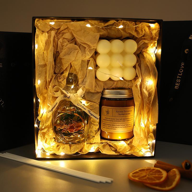 Aromatherapy Candle Gift Box — Luxury Black Box | Premium Scented Candle Gift Set — Prime Trend Market