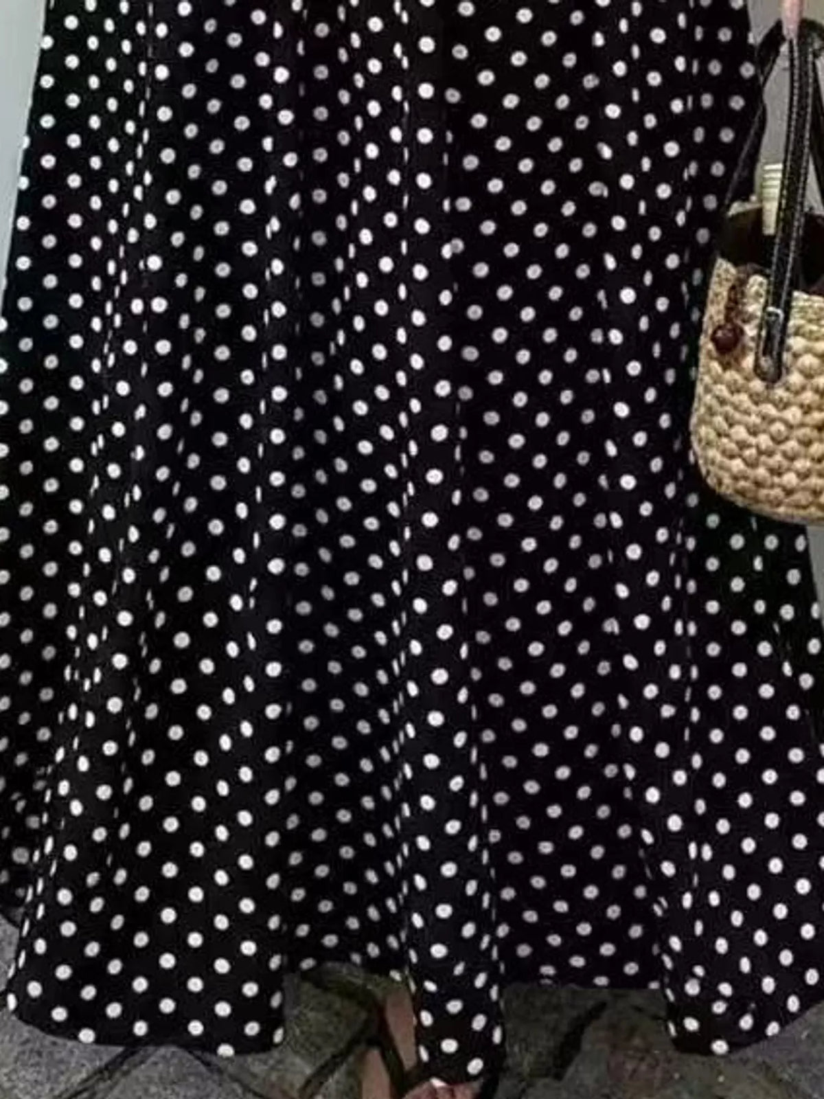 Strapless Polka-Dot Ruched Maxi Dress, S–2XL