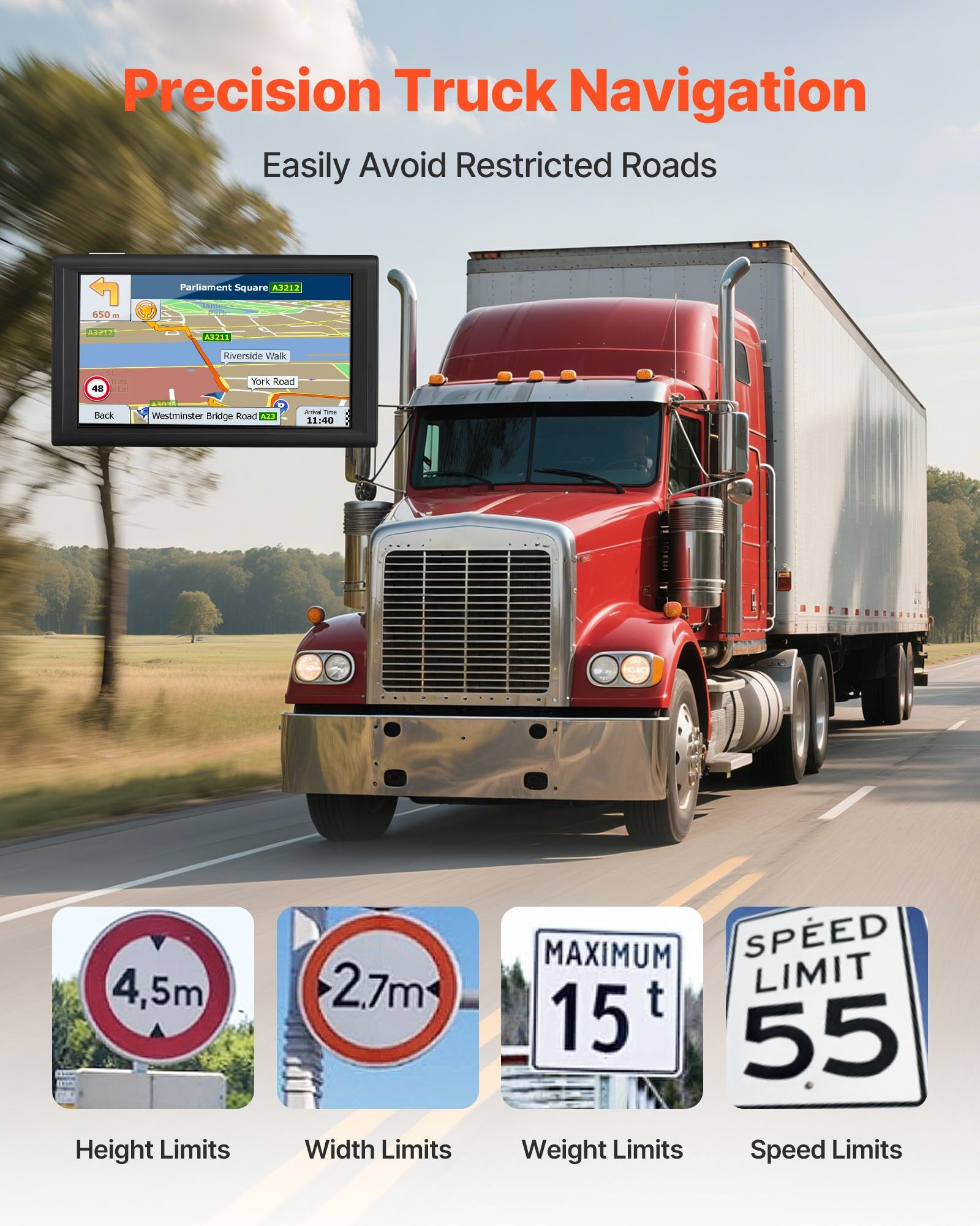 9" GPS Navigator + Dash Cam | 9" Touch Screen | Speed Camera Alerts | FM Transmitter | 16GB — Prime Trend Market