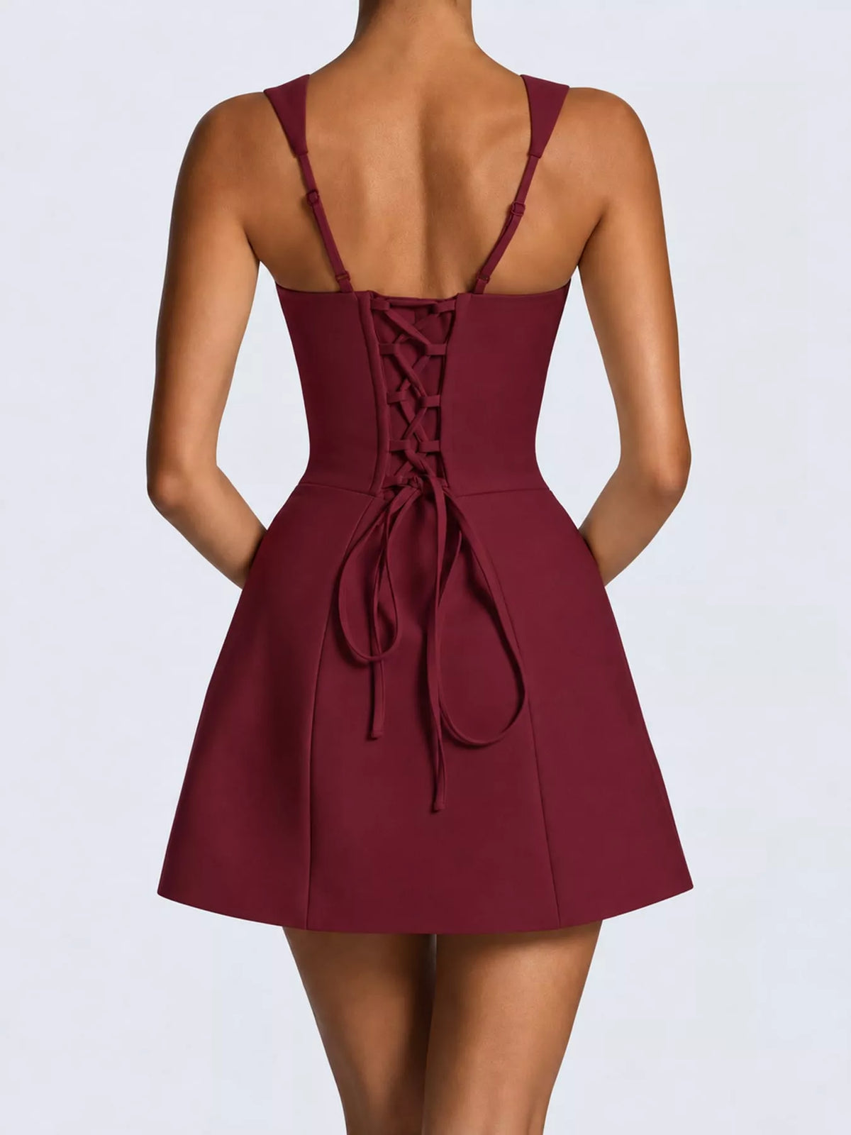 Square-Neck Sleeveless Mini Dress