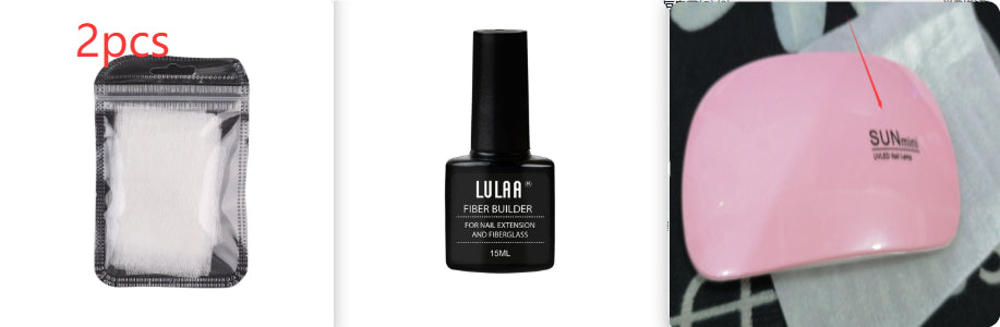 Nail Extension Fiber Gel Set — Paper-Free Fiberglass Builder Kit — Prime Trend Market