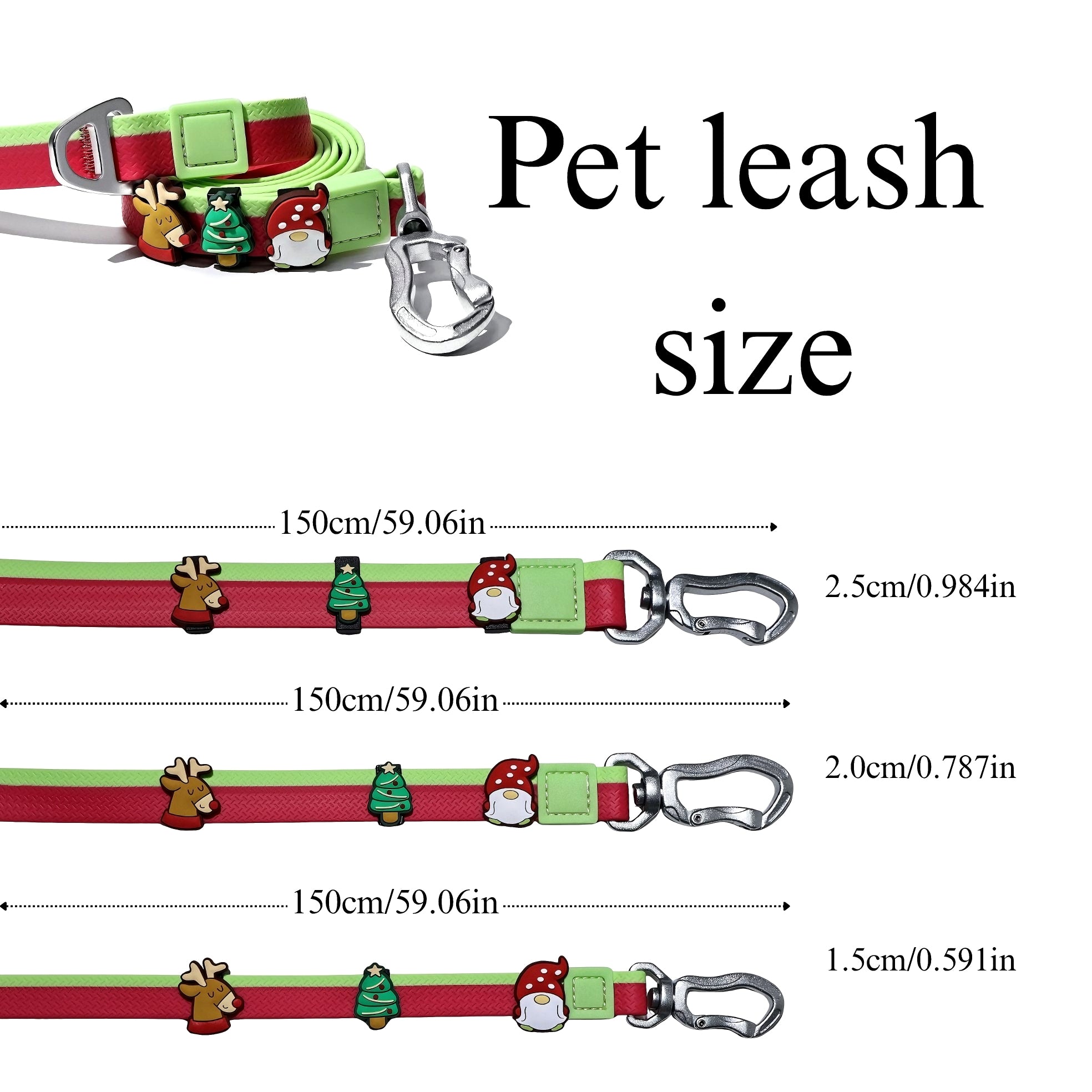 Dual-Color Embossed Pet Leash Set — Waterproof PVC Collar & Leash with DIY Accessories for Dogs — Prime Trend Market