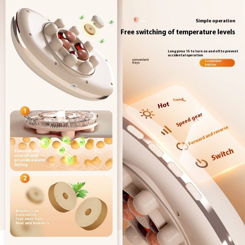Luxury Electric Abdominal Massager — Hot Compress Stone Massage, Wireless Charging, Constant Temperature — Prime Trend Market