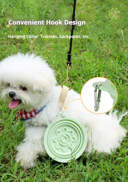 3-in-1 Collapsible Pet Travel Bowl — Slow Feeder, Suction Cup & Collar Hook — Prime Trend Market