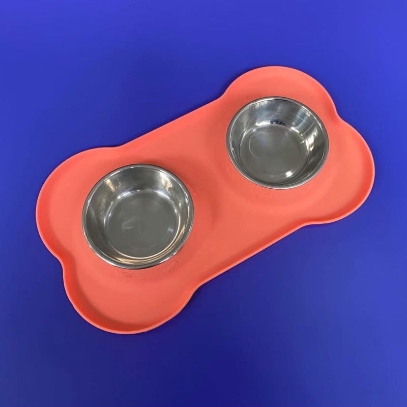 Luxury Silicone Foldable Anti-Spill Pet Double Bowl – Portable Travel Bowl for Cats & Dogs — Prime Trend Market