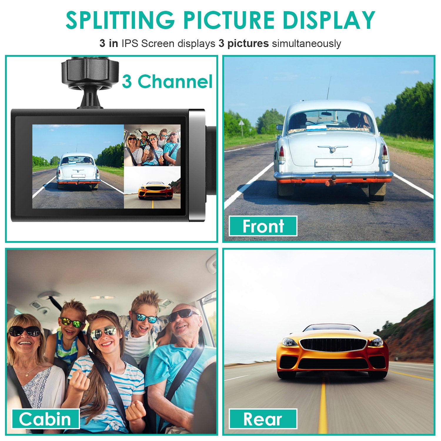 2K 3-Channel Dash Cam | GPS + WiFi | G-Sensor | Parking Monitor | Night Vision | App Control — Prime Trend Market