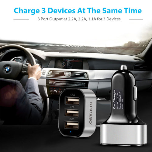 3-Port USB Car Charger 30W — Fast Charge iPhone 16, 15, 14 & More — Eliza & Tuan