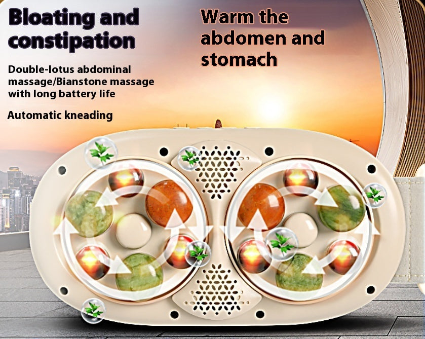 Luxury Electric Abdominal Massager — Hot Compress Stone Massage, Wireless Charging, Constant Temperature — Prime Trend Market