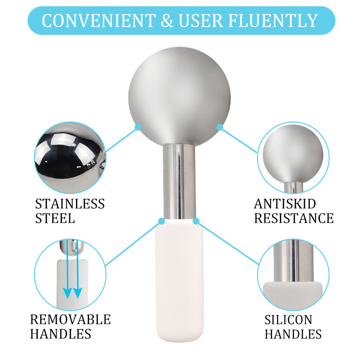 Luxury Stainless Steel Ice Facial Massage Roller — Cryo Stick Cooling Massager for Face Lifting & Depuffing — Prime Trend Market