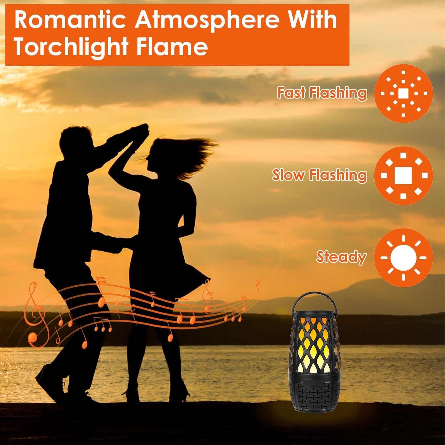 4-in-1 LED Flame Bluetooth 5.3 Speaker | Outdoor Waterproof | 10W | Sync 100 Speakers — Eliza & Tuan
