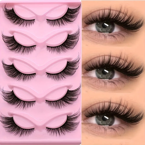 15 Pairs Cat Eye False Eyelashes — 3D Fluffy Wispy Natural Look | Clear Band Manga Lashes — Prime Trend Market