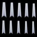 500Pcs C Curve French Nail Tips – 10 Sizes, Natural & Clear — Eliza & Tuan