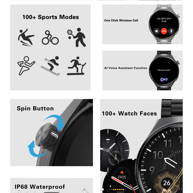 SENBONO V19 Business Smart Watch – Answer Calls, Heart Rate Monitor, Waterproof Fitness Smartwatch for Men — Prime Trend Market