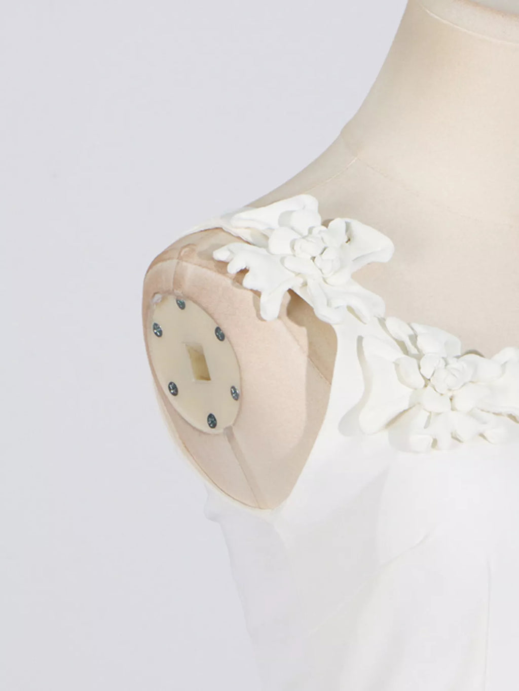Floral-Embellished Sleeveless Midi Dress