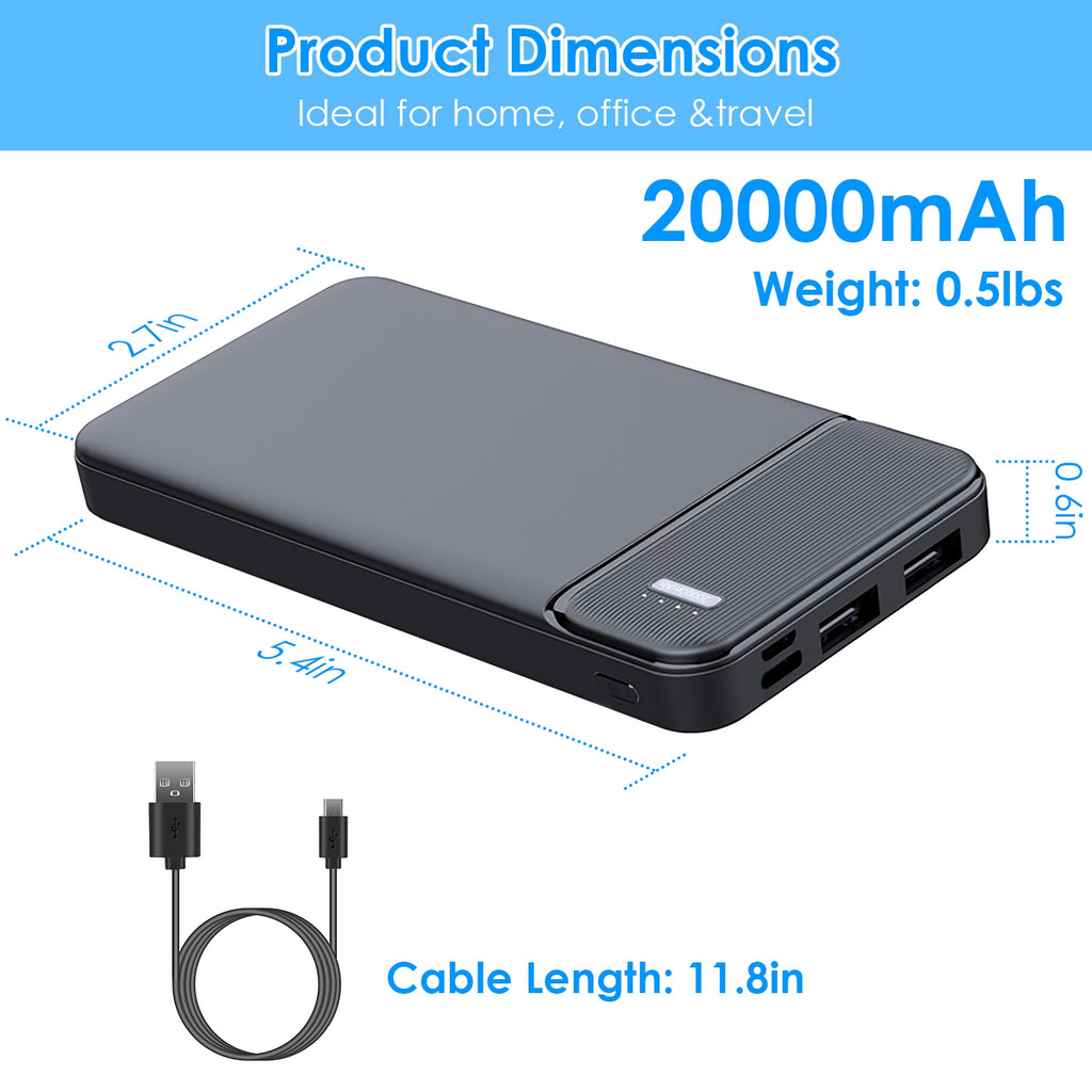 Fast Charging Power Bank — 20000mAh & 30000mAh with USB-C Cable — Prime Trend Market