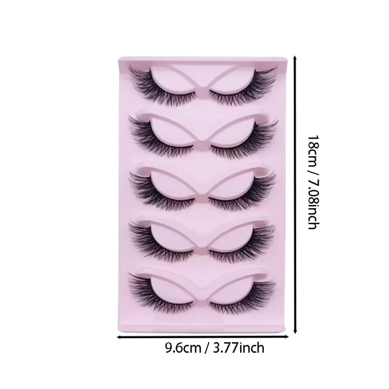 15 Pairs Cat Eye False Eyelashes — 3D Fluffy Wispy Natural Look | Clear Band Manga Lashes — Prime Trend Market