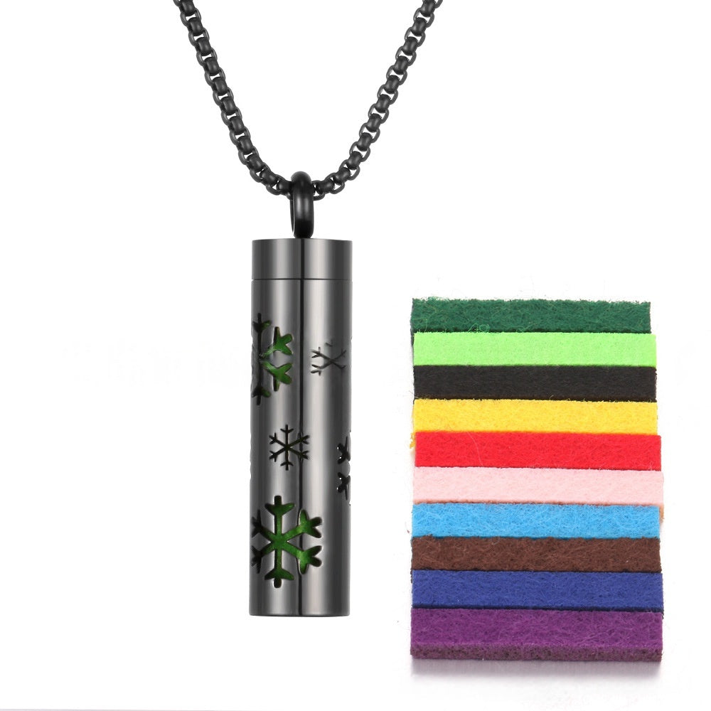 Aromatherapy Essential Oil Pendant Necklace — Titanium Steel Diffuser Locket | 16 Styles + Cotton Pads — Prime Trend Market
