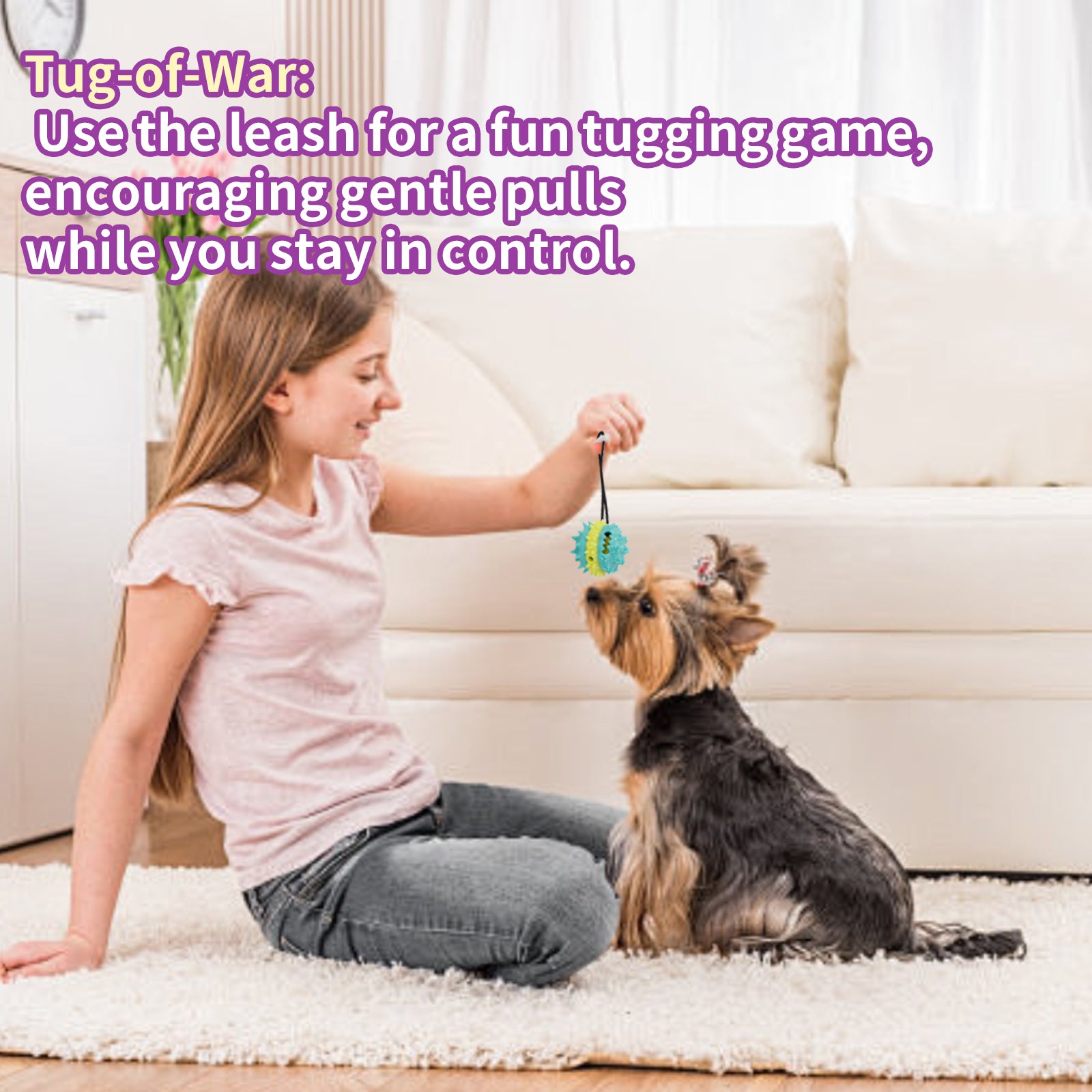 PawTreat 3-in-1 Rope Squeaky Leaking Food Ball Toy – Interactive Treat Dispenser for Cats & Dogs — Prime Trend Market