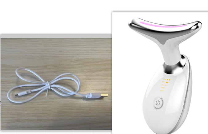 Luxury EMS Thermal Neck Lifting & Tightening Massager — Microcurrent Skin Renewal & 3-Color LED Photon Therapy — Eliza & Tuan