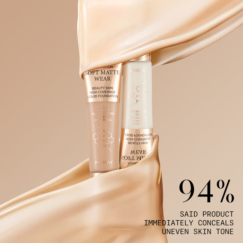 Full Coverage Foundation — Oil-Controlling, Lightweight & Flawless | 10 Shades — Prime Trend Market