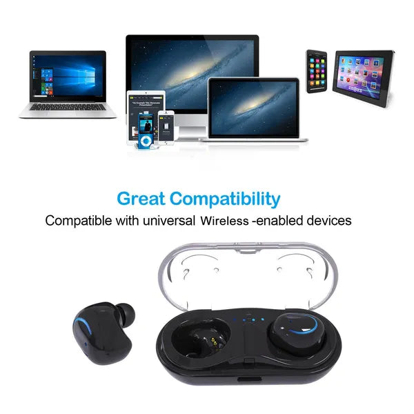 Wireless TWS Stereo Earbuds – True Wireless Bluetooth Earphones with Charging Pod — Prime Trend Market