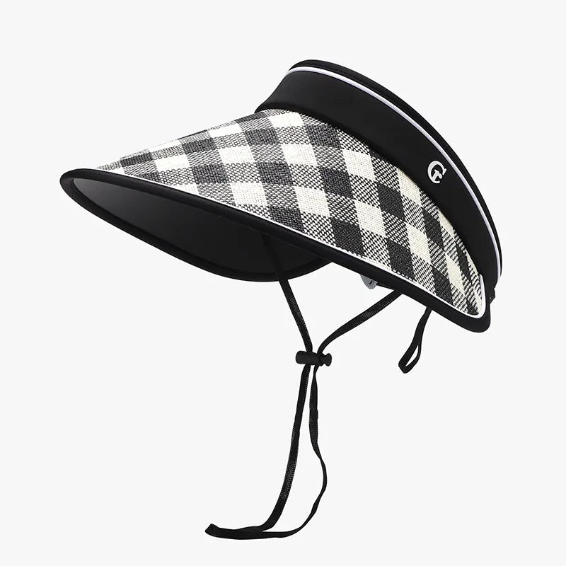 Adjustable Plaid Sun Visor