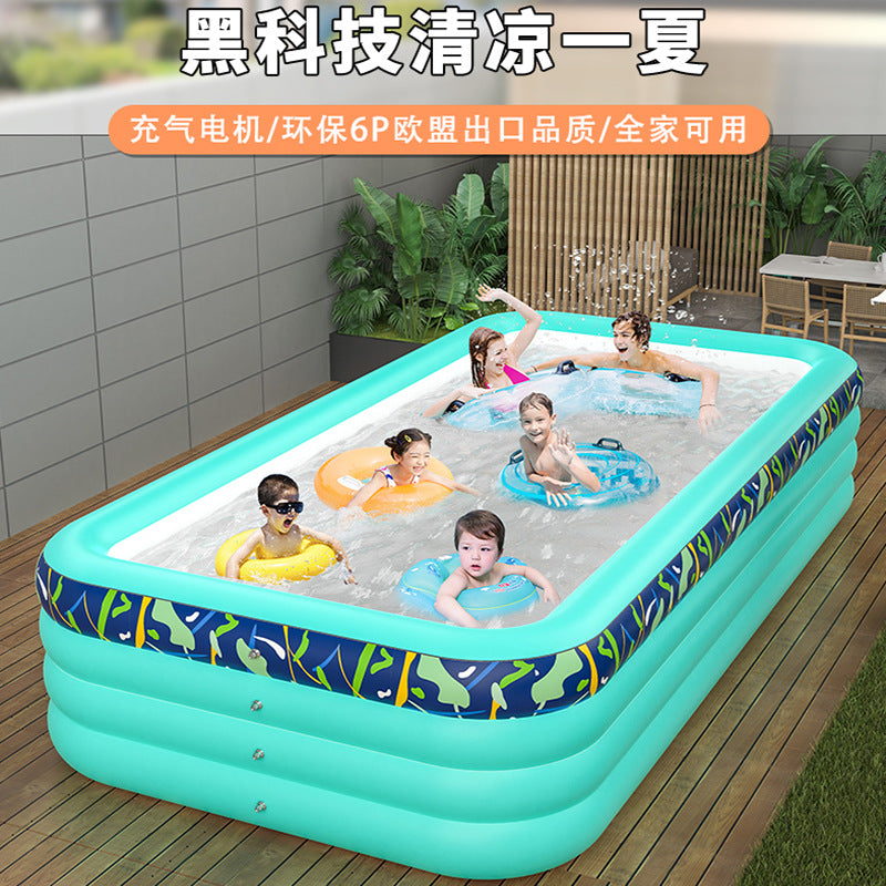 Luxury Children's Inflatable Paddling Pool – Oversized Outdoor Family Swimming Pool — Prime Trend Market