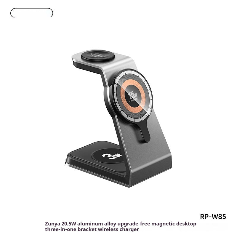3-in-1 Aluminum Wireless Charging Stand — MagSafe Compatible — Prime Trend Market