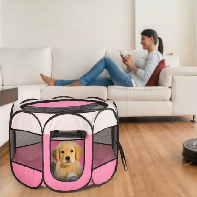 Luxury Portable Foldable Pet Fence Playpen – Indoor & Outdoor Dog & Cat Sports Pen — Prime Trend Market