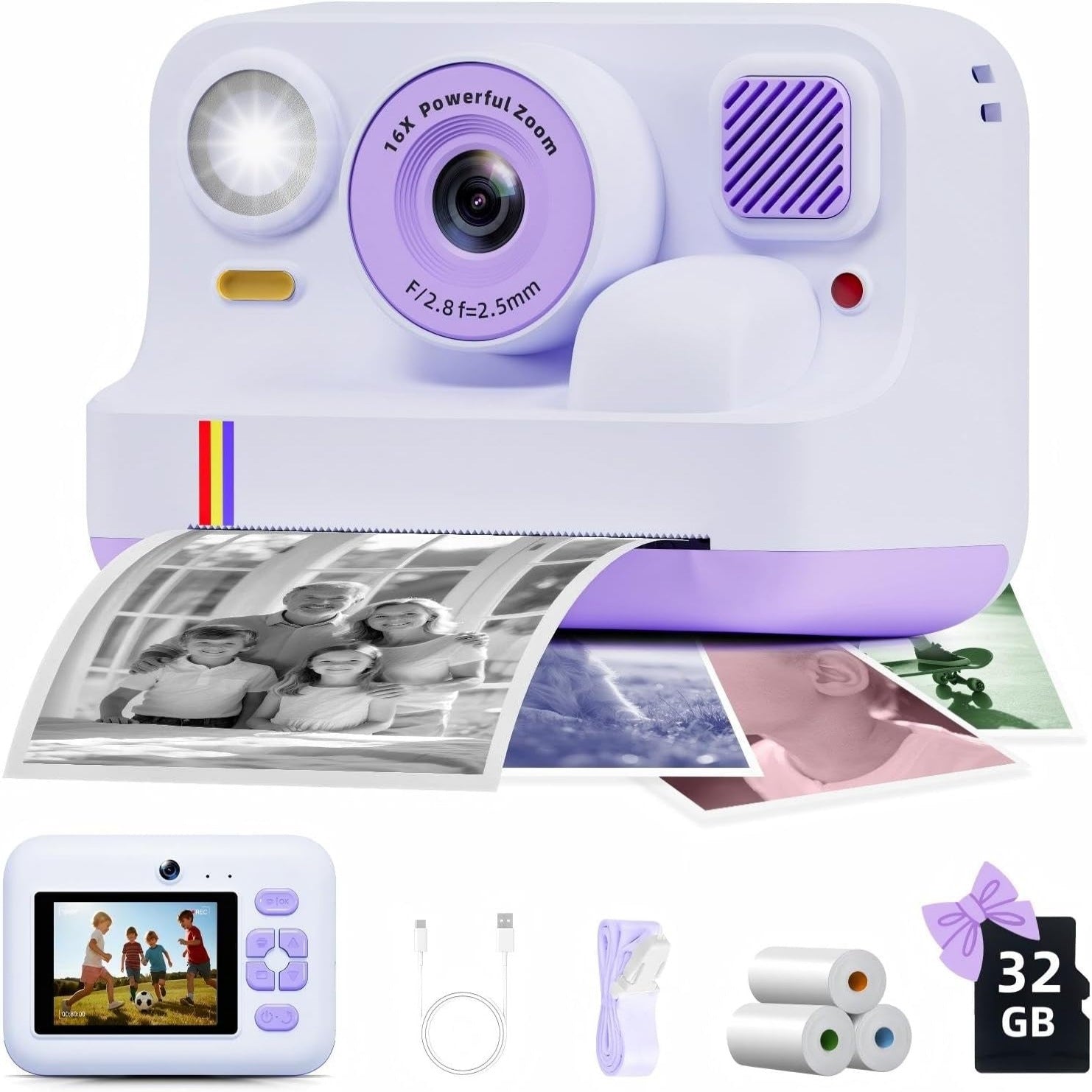 SnapPrint Pro Instant HD Color-Printing Camera — Bluetooth, 32GB & 3 Rolls Photo Paper Included — Prime Trend Market