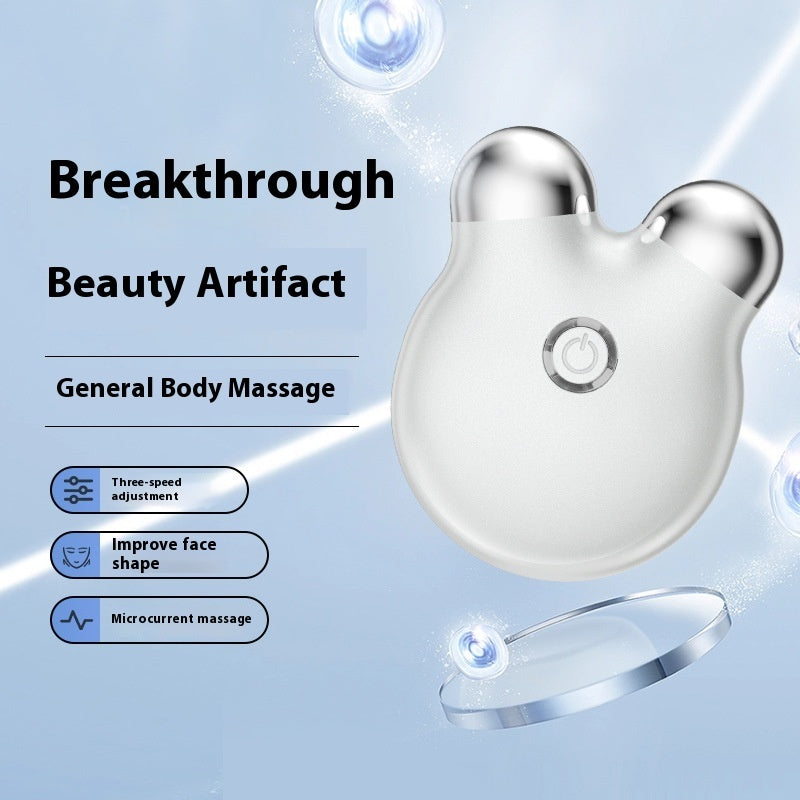 Luxury Bear-Face Microcurrent EMS Facial Sculpting Device — Anion Skin Renewal & Color Light Therapy — Eliza & Tuan