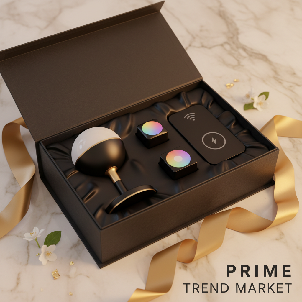 Ambient Room Bundle | Smart Sunset Lamp + RGB Night Light Wireless Charger — Prime Trend Market
