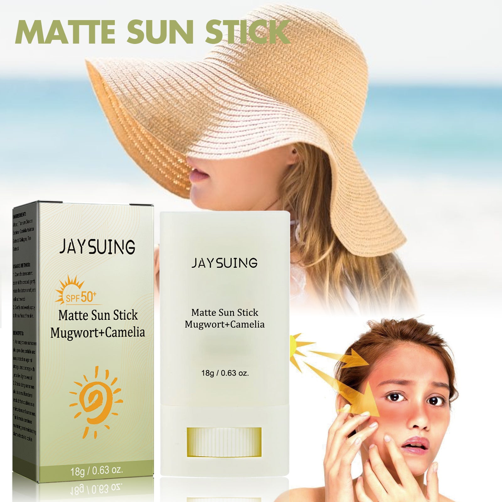 Jaysui Matte UV Protective Stick — SPF Sun Protection, Moisturizing & Skin Brightening — Prime Trend Market