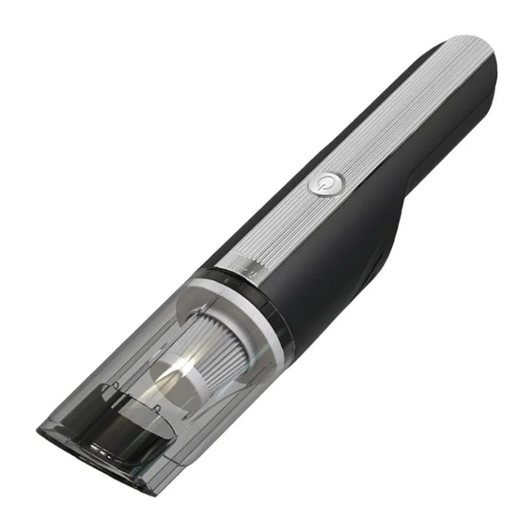 Cordless Handheld Car Vacuum Cleaner — Strong Suction, Rechargeable, Silver — Eliza & Tuan