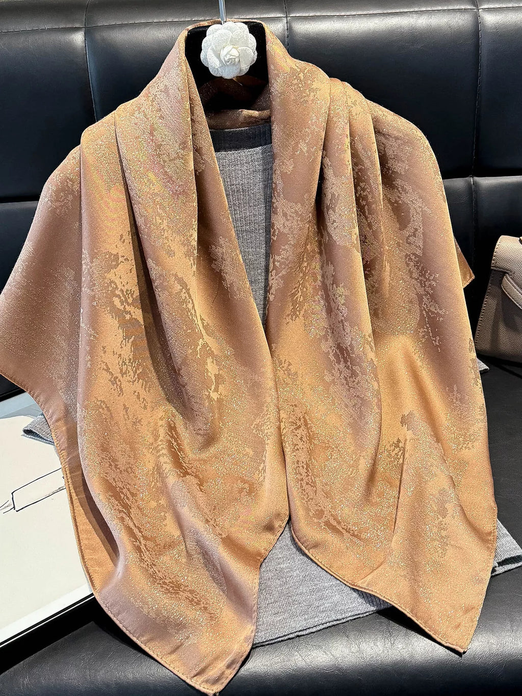 Lightweight Satin-Look Square Scarf
