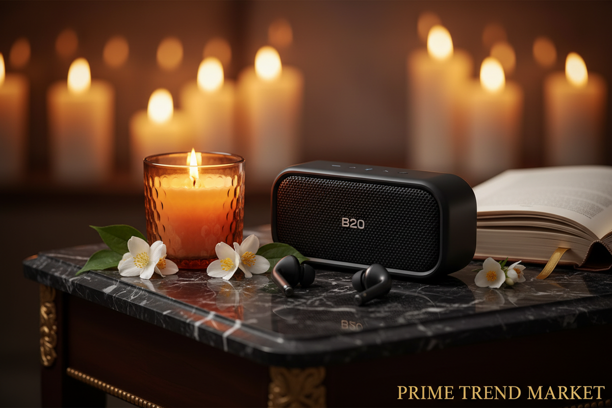 B20 Bluetooth Speaker & Headset Combo — 2-in-1 Portable Speaker with Earphones, BT 5.0 & 6H Playtime — Eliza & Tuan