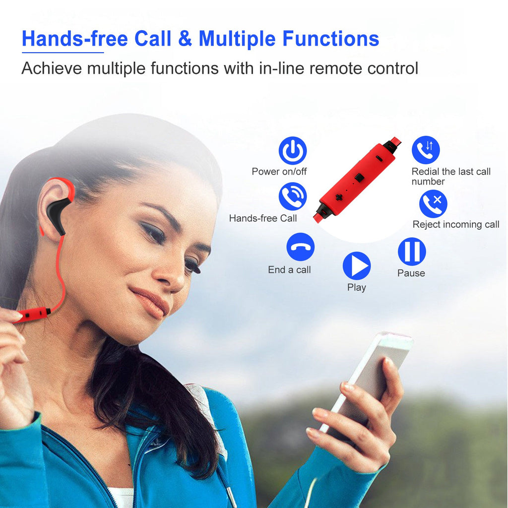 Wireless Sport In-Ear Earphones — Bluetooth V4.1, CVC6.0 Noise Cancellation, 4.5Hr Battery — Eliza & Tuan