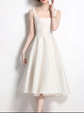 Sleeveless A-Line Midi Dress