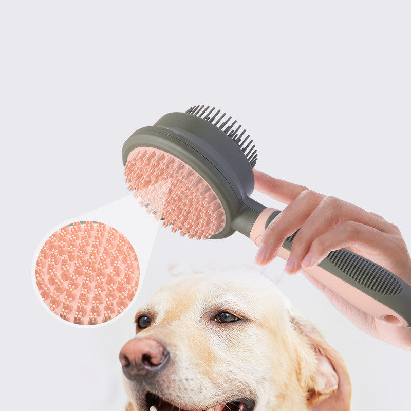 Pet Self-Cleaning Slicker Brush — Double-Sided Grooming Comb — Prime Trend Market