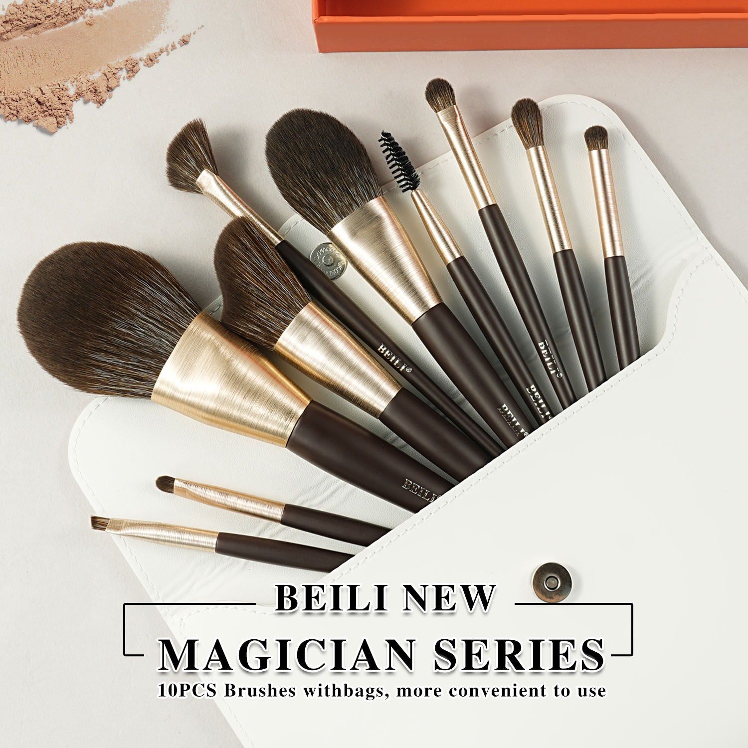 10-Piece Rose Gold Luxury Vegan Makeup Brush Set — Contour & Blush Brushes — Prime Trend Market